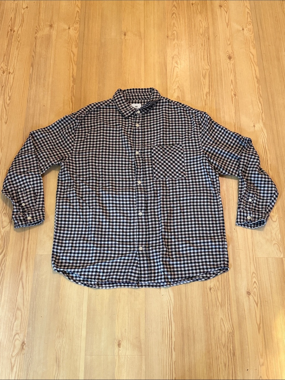 Men's Check Button-Up Flannel Shirt